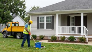 A professional construction cleanup service in Roselle, IL, demonstrating attention to detail in a newly renovated home.